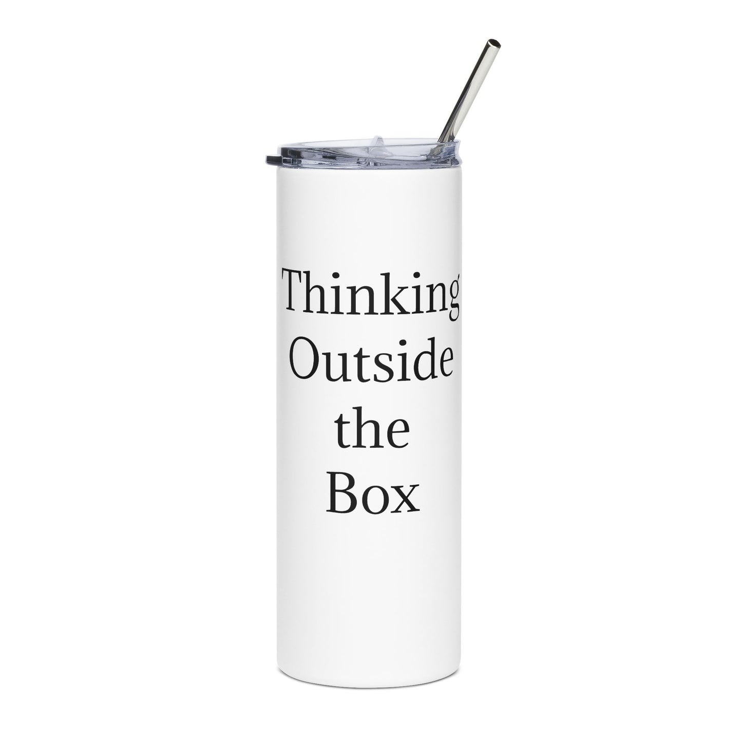 “Thinking Outside the Box” 20oz Tumbler with Straw - Sales Gift